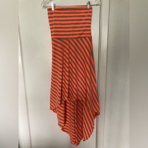 Tube top - high low dress
